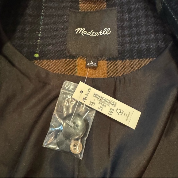 NWT Madewell Elmcourt Coat in Insuluxe Fabric - Size Large - Picture 7 of 9